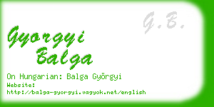 gyorgyi balga business card